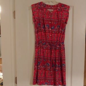 NWOT, LOFT Tie Waist, Button Up Dress, Sleeveless